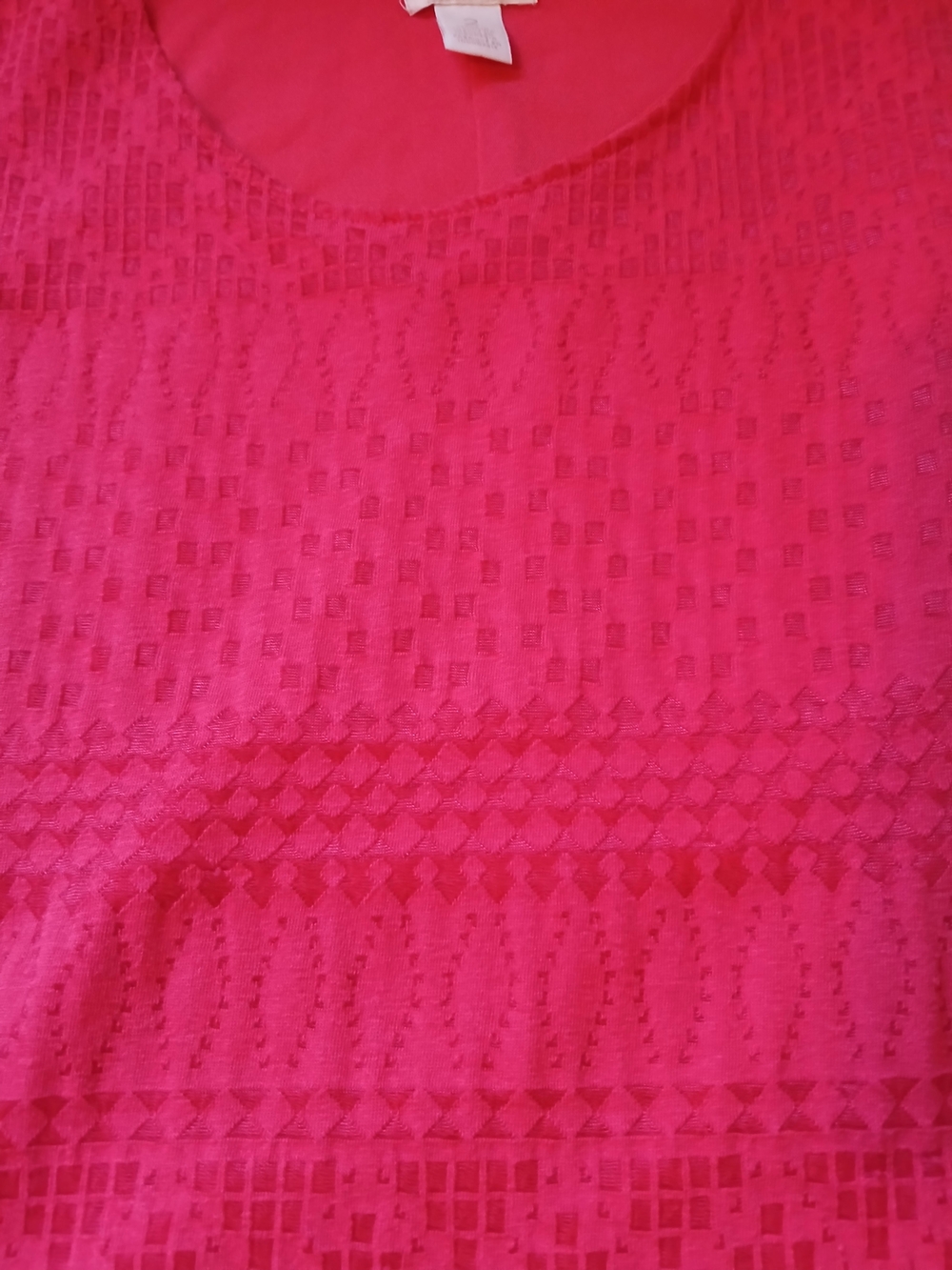 Chico's Size 12 Vibrant Textured Scoop Neck Maxi Dress - Picture 8 of 13